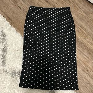 Polka-dot Pencil Skirt